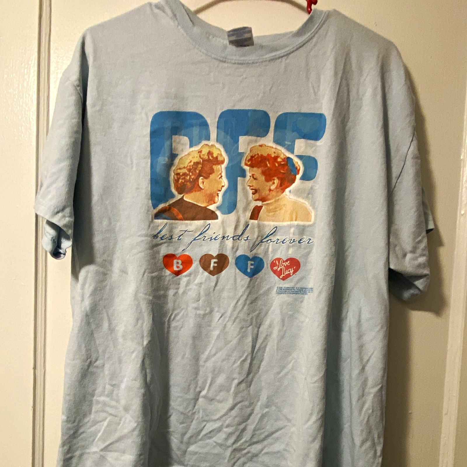 Vintage “I Love Lucy” best friends forever t-shirt unisex size Large – 2006