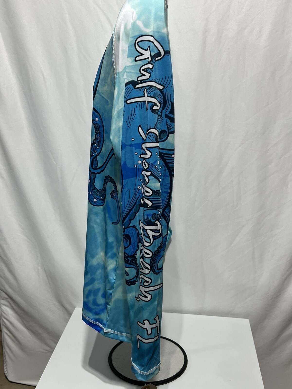 Mens UPF 50 Sun Protection Swim Shirt Long Sleeve Size M Gulf Shores Beach FL