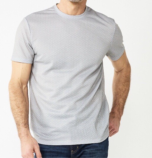 APT. 9 Premier Flex Tee Stretch Soft Short Sleeve T-Shirt Gray Hexagon 2XL G2