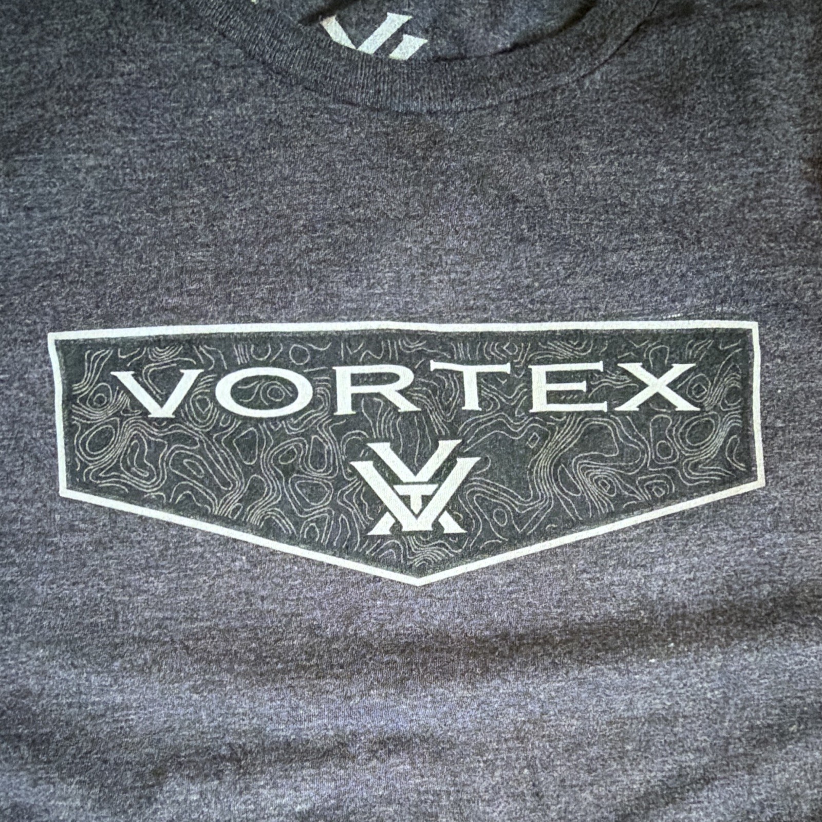 Vortex Men’s XL Gray Graphic Logo Crew Neck Short Sleeve T-Shirt Cotton Blend
