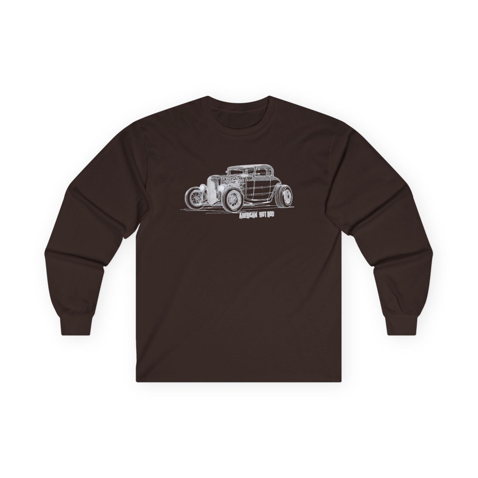 Barn Find. Graphic Long Sleeve Tee: 34 Ford Rat Rod, Auto Enthusiast Apparel