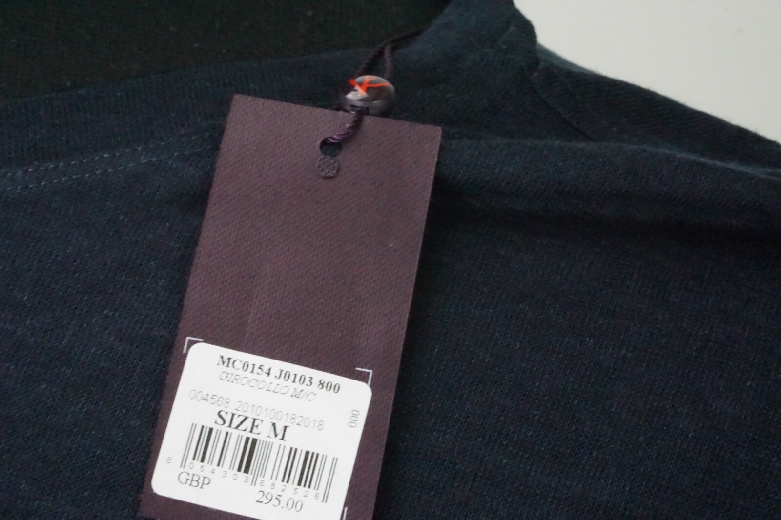 Isaia Napoli 100% Linen Navy Blue Short Sleeve T Shirt Sz M Brand New