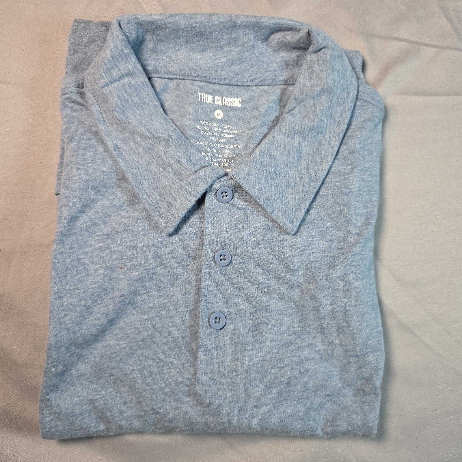 True Classic Polo Med (3 pack) Light Heathered Blue, Turquoise, Heathered Purple