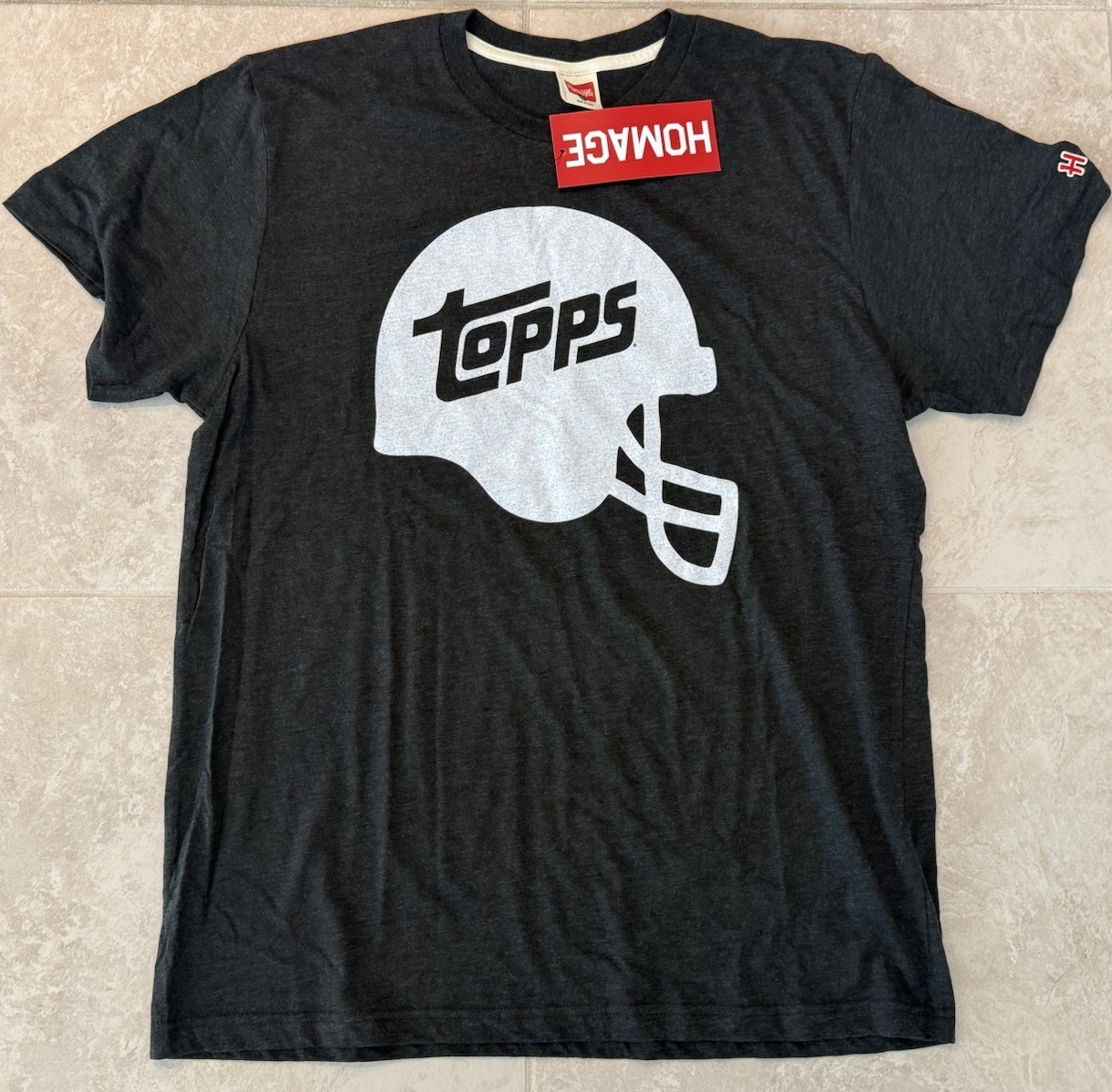 Topps Football T-Shirt Short Sleeve Size XL Homage Vintage Look New W/Tags