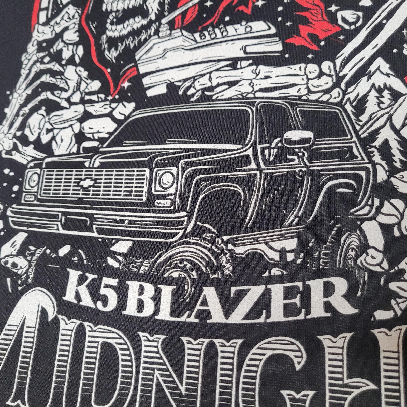 K5 Blazer Midnight Edition Shirt Mens 5XL Black Graphic Grim Reaper Chevy Truck