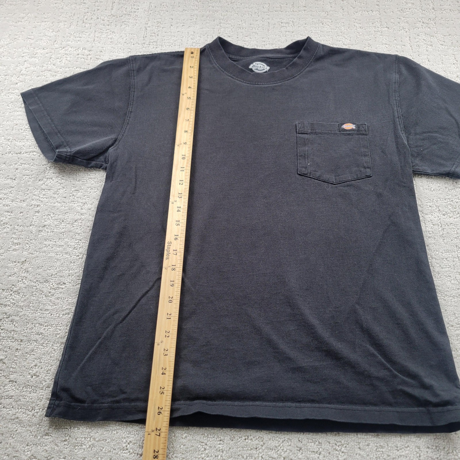 Dickies Shirt Mens M Black Pocket Tee Workwear Tagless Cotton Jersey Crewneck