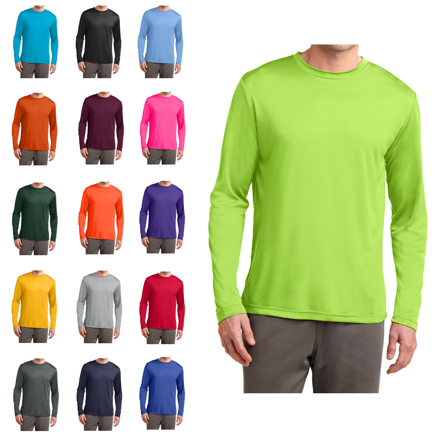 Mafoose Men’s Long Sleeve PosiCharge Competitor Tee Shirt ST350LS