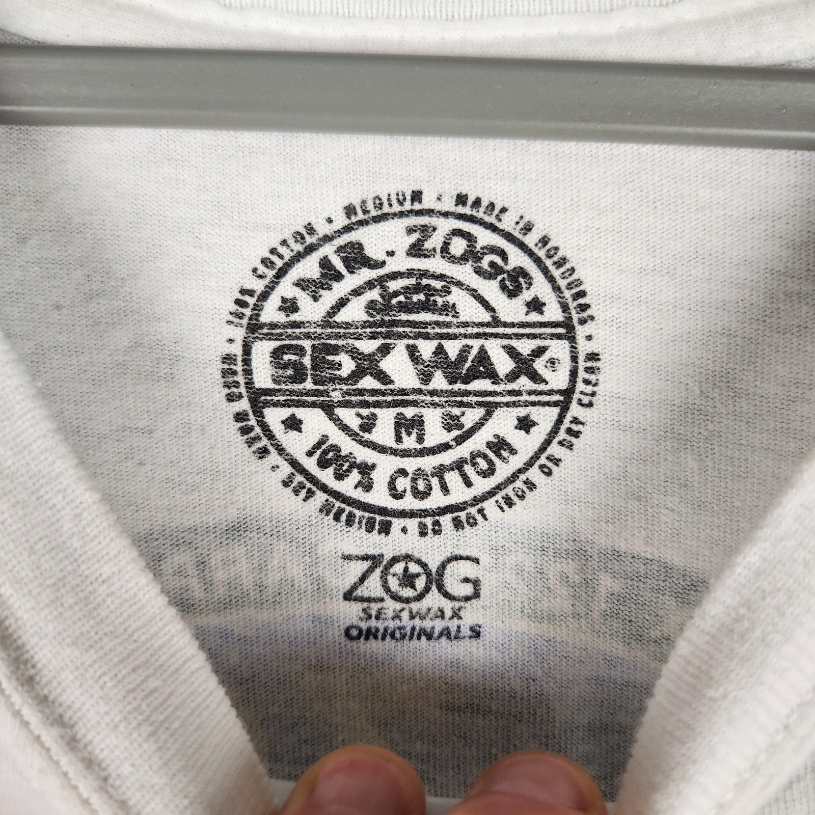 Mr Zogs Sex Wax Shirt Mens Medium White Surf Logo Graphic Tee Beach Surfing