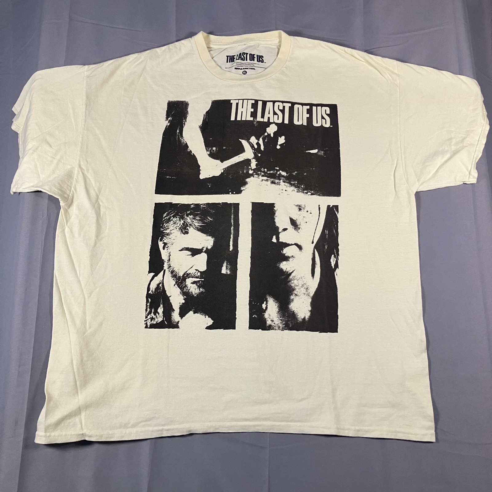 The Last of Us TV Show T-Shirt Men’s XL White Black Graphic Ripple Junction