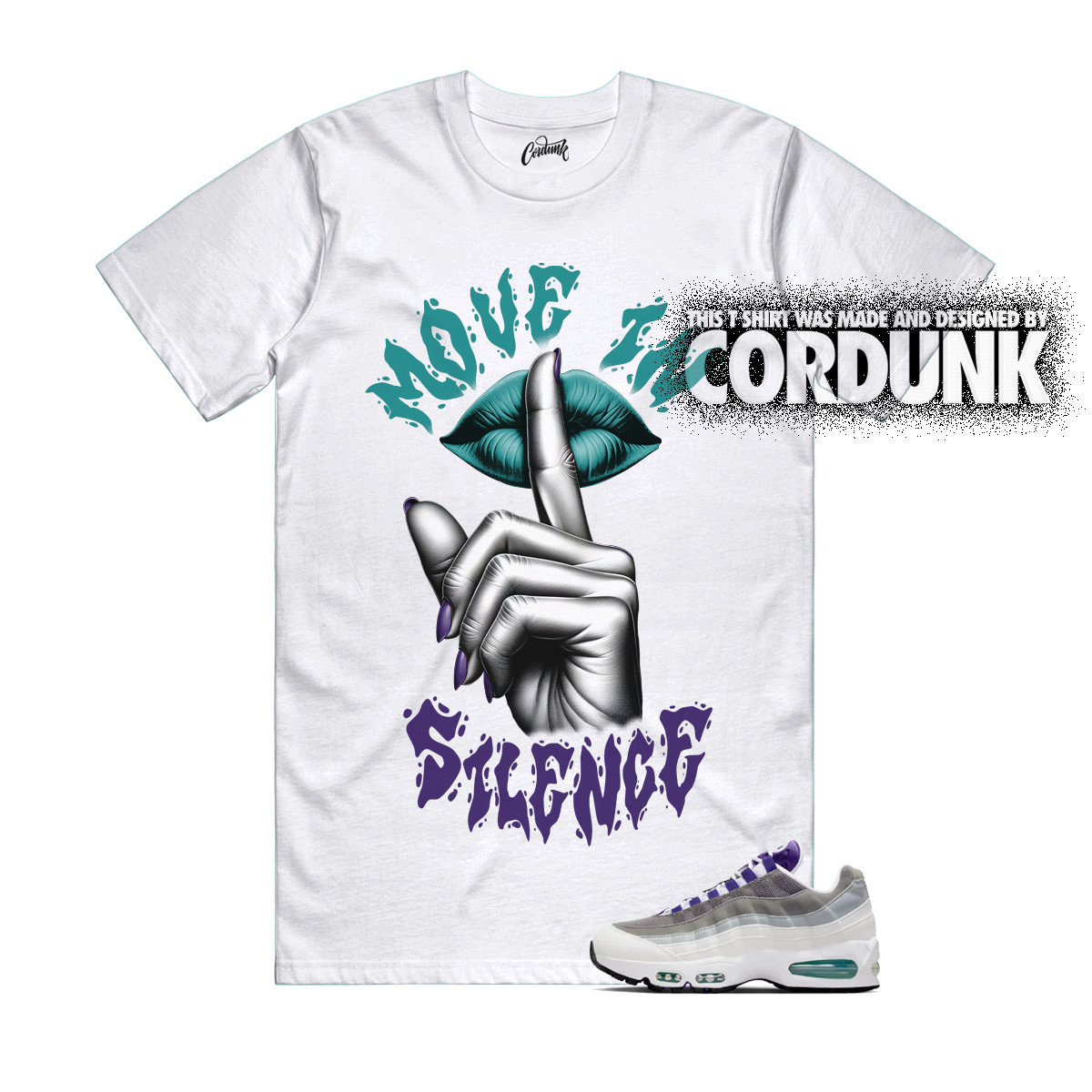 Air Max 95 Big Bubble Grape Fierce Purple Court Emerald Green T Shirt Match MOVE