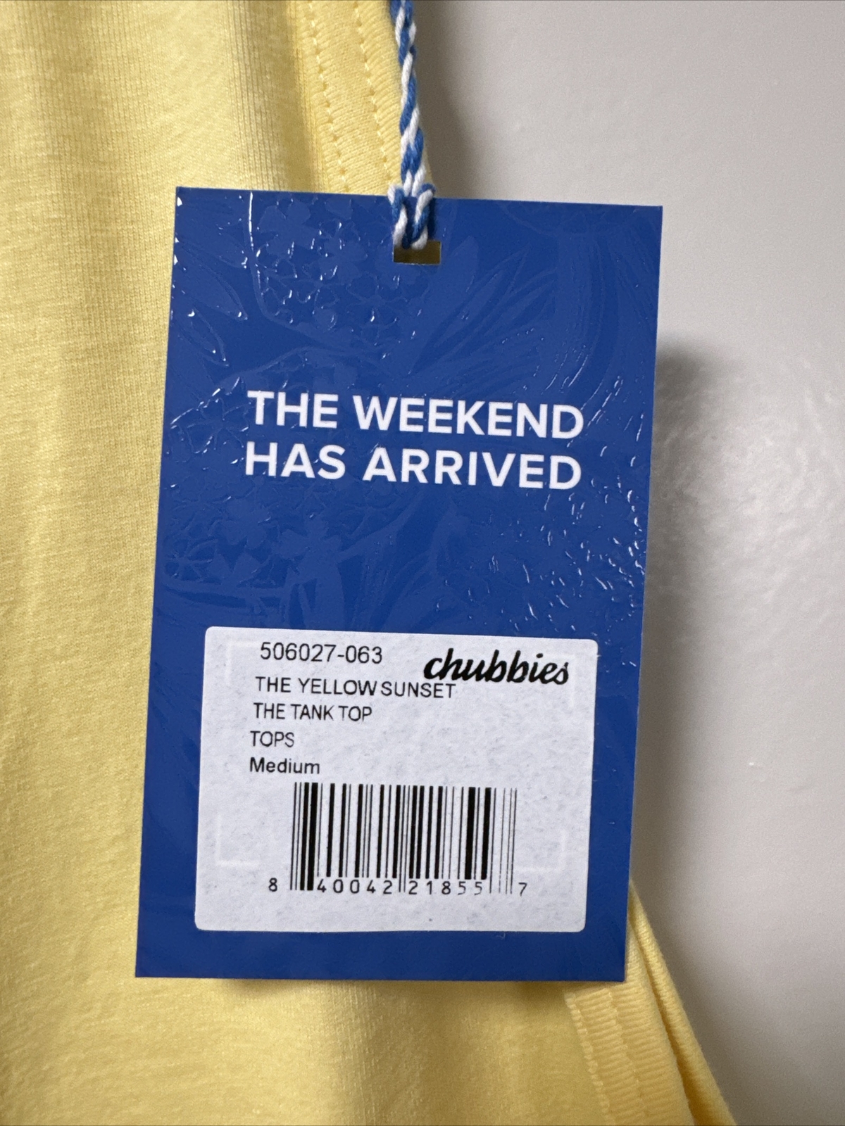 NWT Chubbies 2 Tank Tops Medium