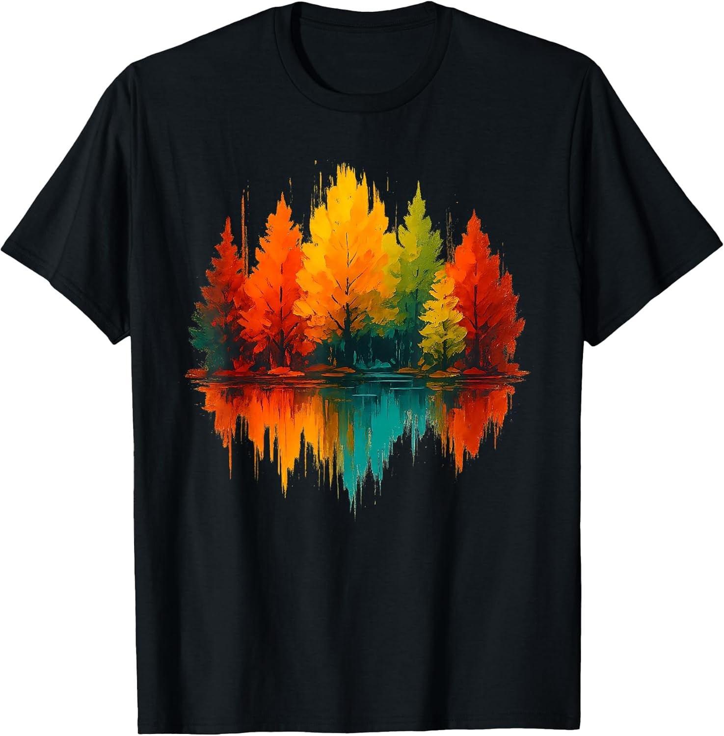 NEW Outdoor Wildlife Abstract Nature Reflection Forest T-Shirt – MADE IN USA