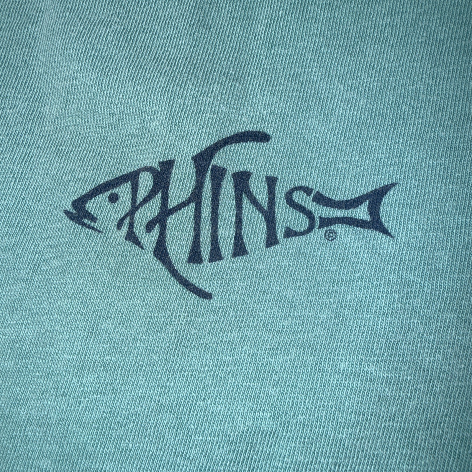 PHINS Apparel Youth Medium Comfort Colors Chalky Mint Green Fishing Fish
