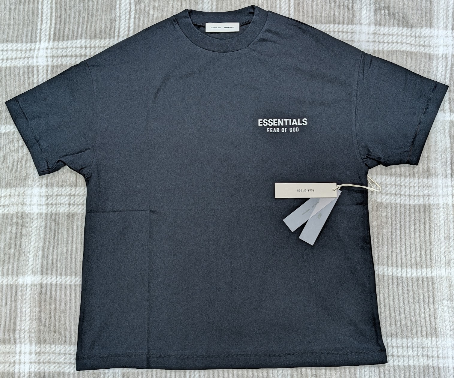 Fear of God Essentials Classic Tee ‘Jet Black’ M Size Oversized T-Shirt SS25