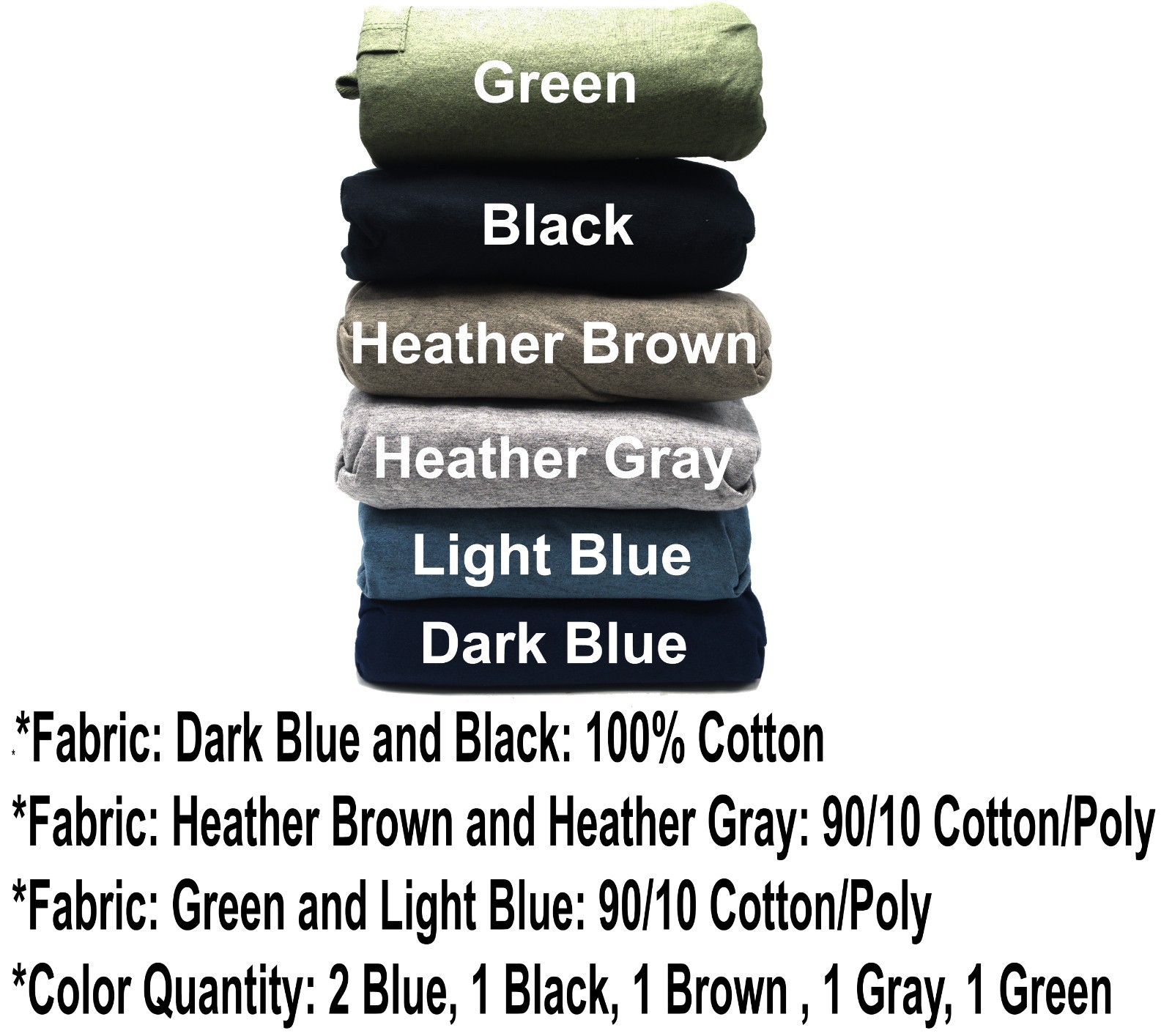 6 Fruit Of The Loom 2XL 50-52 Black Gray Pocket T-Shirts 2EG 127-132 CM