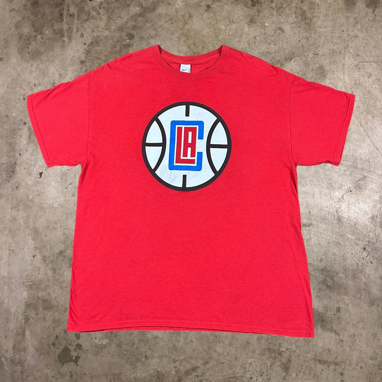 Los Angeles LA Clippers T-Shirt NBA Basketball Short Sleeve Tee Red Mens Size XL