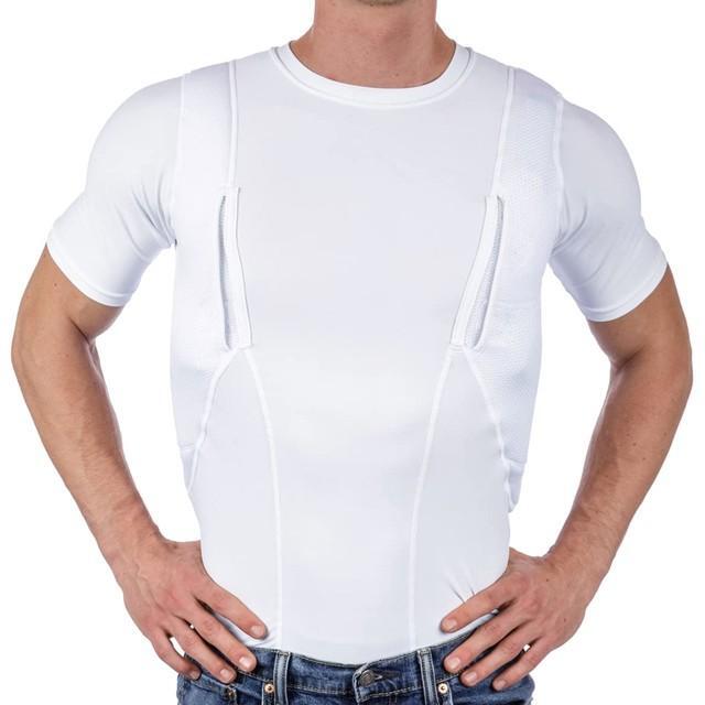 Men’s T-shirt Explosive Unisex Concealed Holster High Shirt Tops Tactical Casual