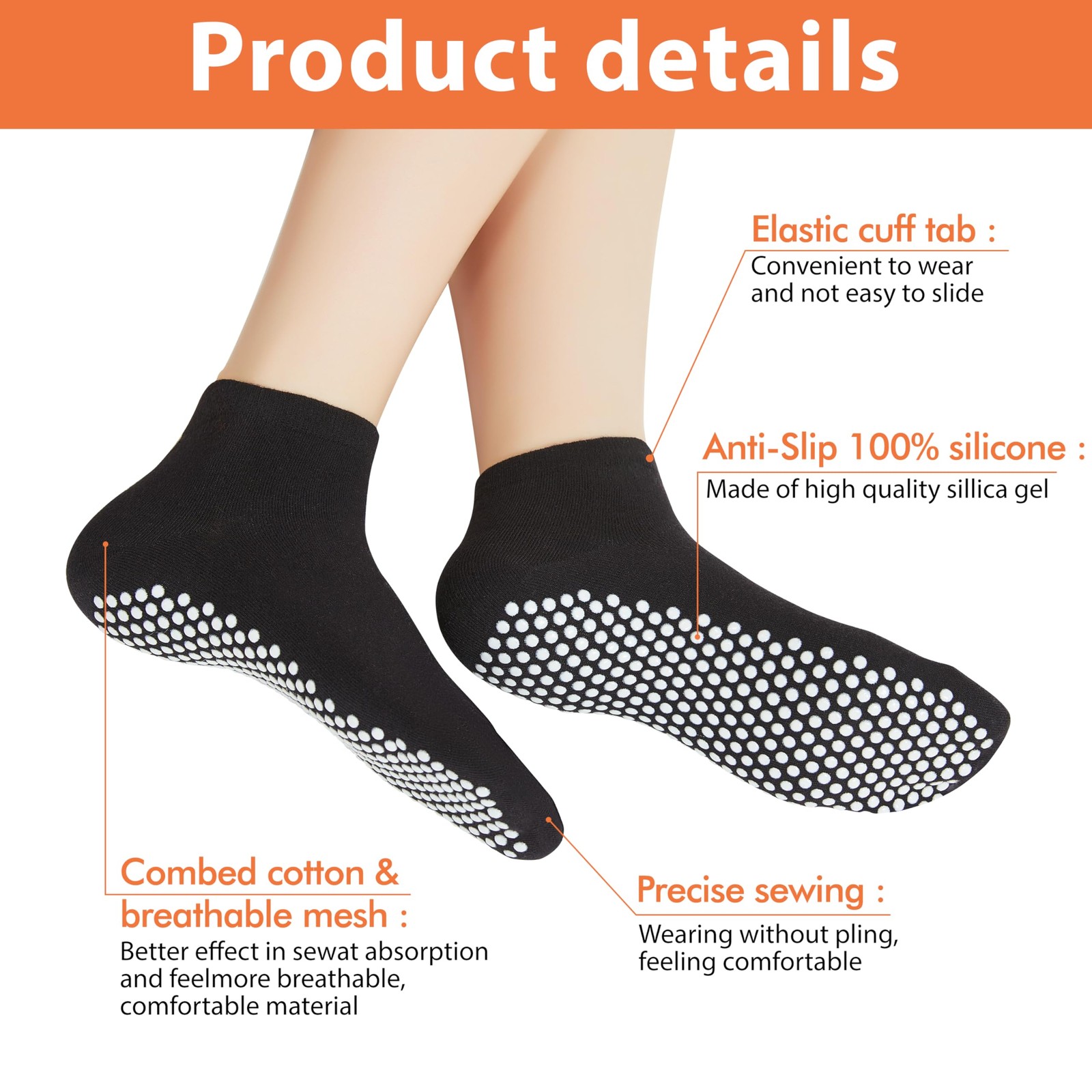 Grip Socks for Women Men- Non Slip Grippy Sticky Anti Skid Slipper Sock for …