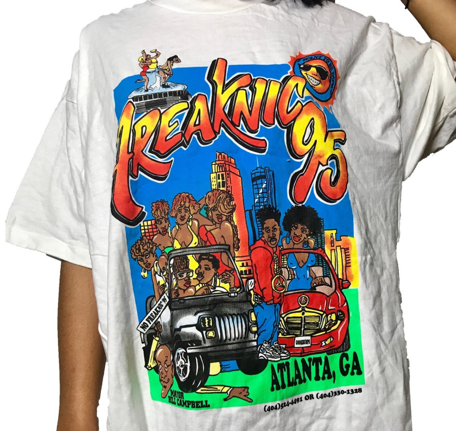 Vintage Freaknik White Shirt Unisex Cotton Reprint Men Women S-5XL