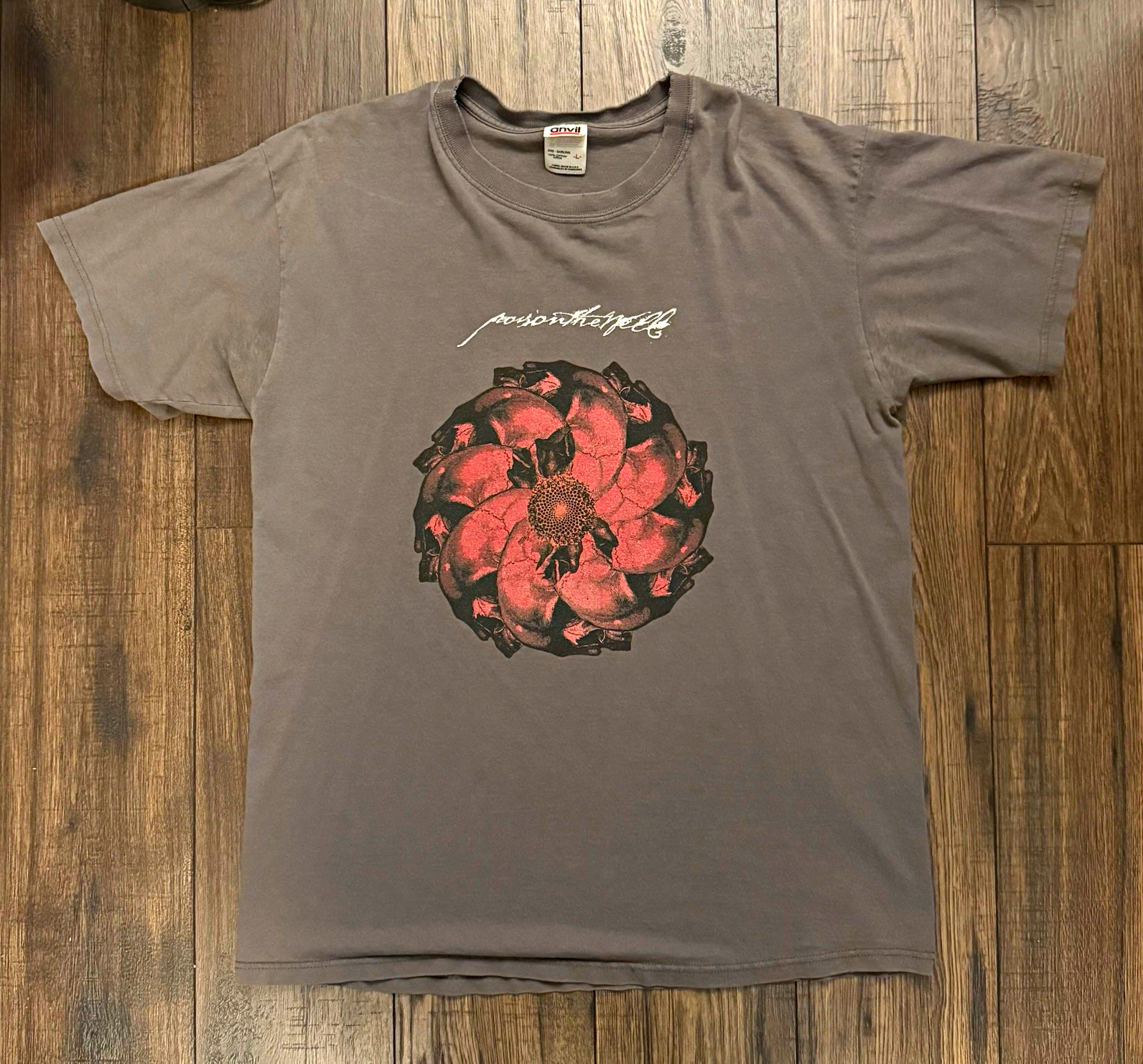 Vintage Poison the Well Shirt Trustkill Records Anvil Size L Grey Band Tee
