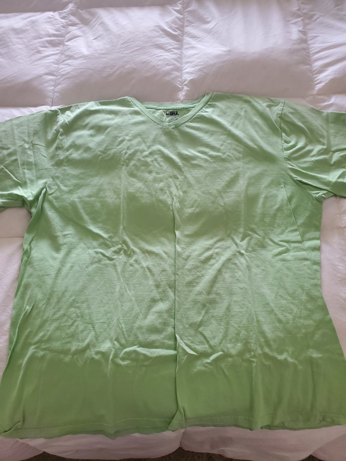 CSG Lt. Green Work T-Shirt, Men’s, Size 3XL, 0166