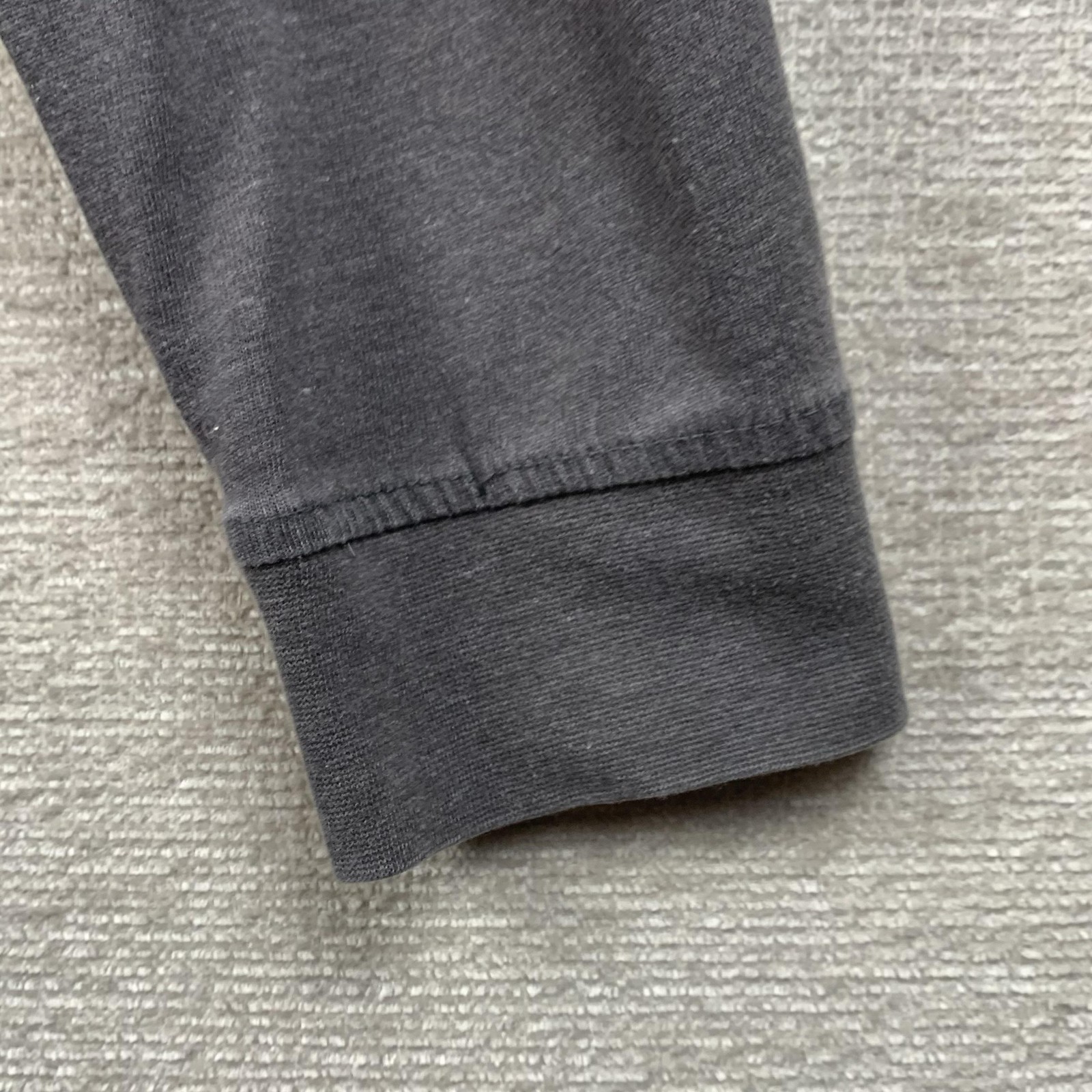Croft & Barrow Henley Shirt Men Large Gray Long Sleeve Easy Care Soft Casual Son