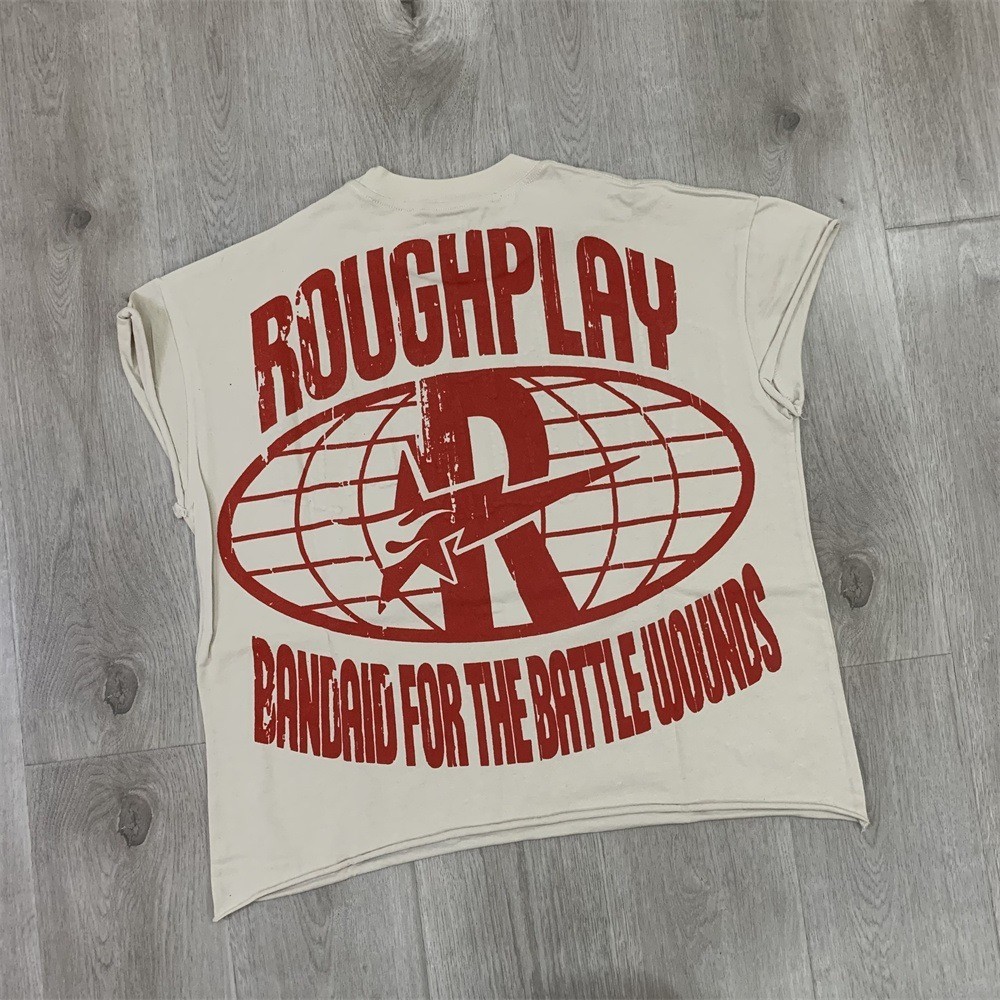 RoughPlay Beaded Washed Vintage Sleeveless T-Shirt