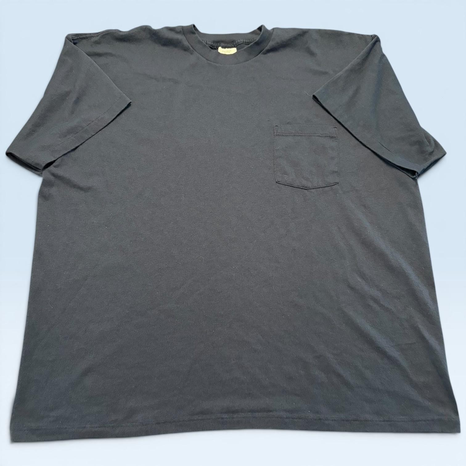 Fieldmaster Shirt Mens 2XL Blue Pocket Blank Tee T-Shirt Crewneck Made USA