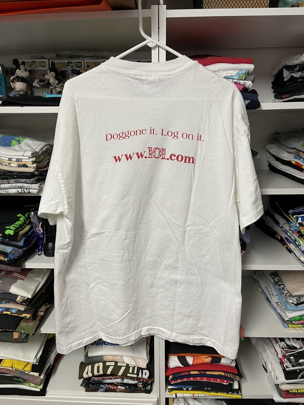 VINTAGE 101 Dalmatians Shirt Adult Extra Large White Red Disney Movie Mens 90s