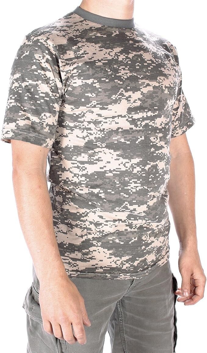Mil-Tec 100% Cotton ACU Short Sleeve Retro Camouflage T-Shirt Size S – 3XL