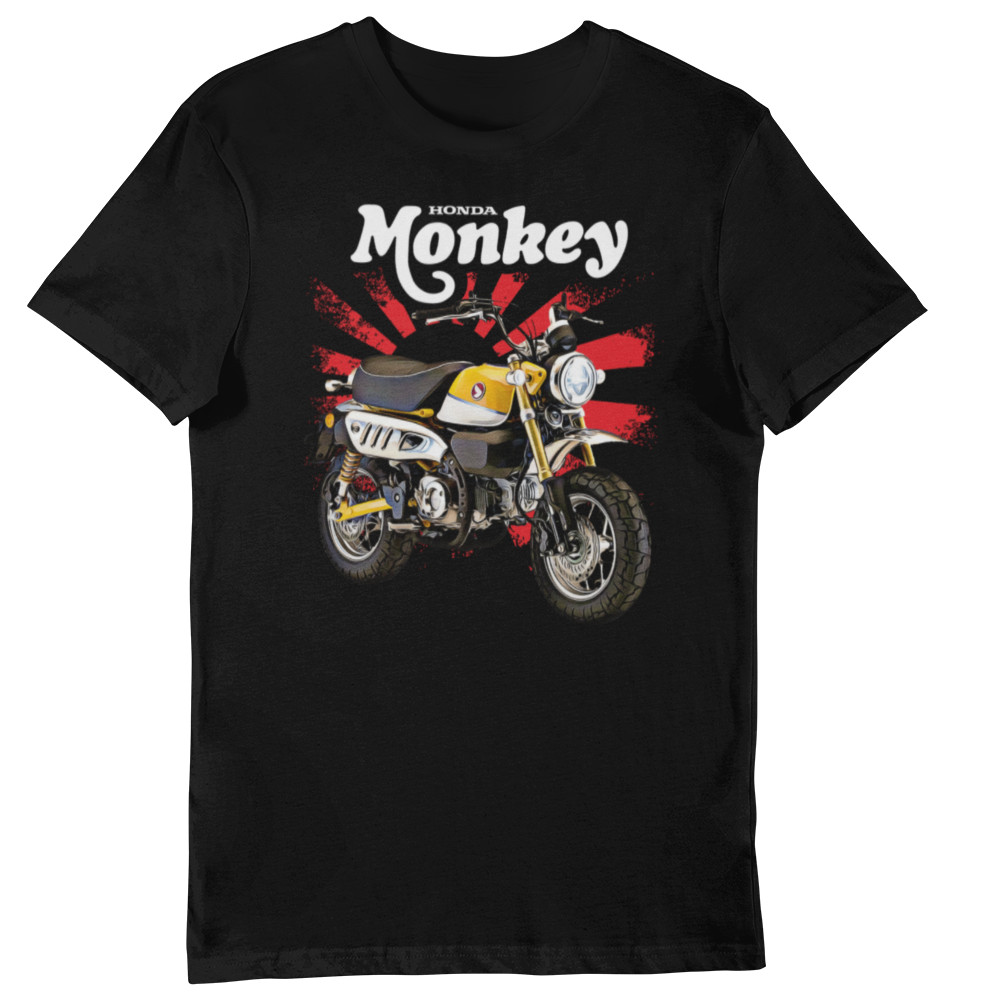 Monkey Bike (yellow) Rising Sun UNISEX Short Sleeve T-Shirt