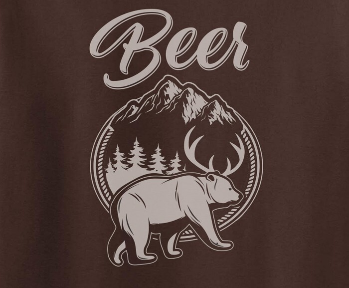Camping Nature Outdoor Beer Bear Deer tshirt Funny bear spray survival tshirt