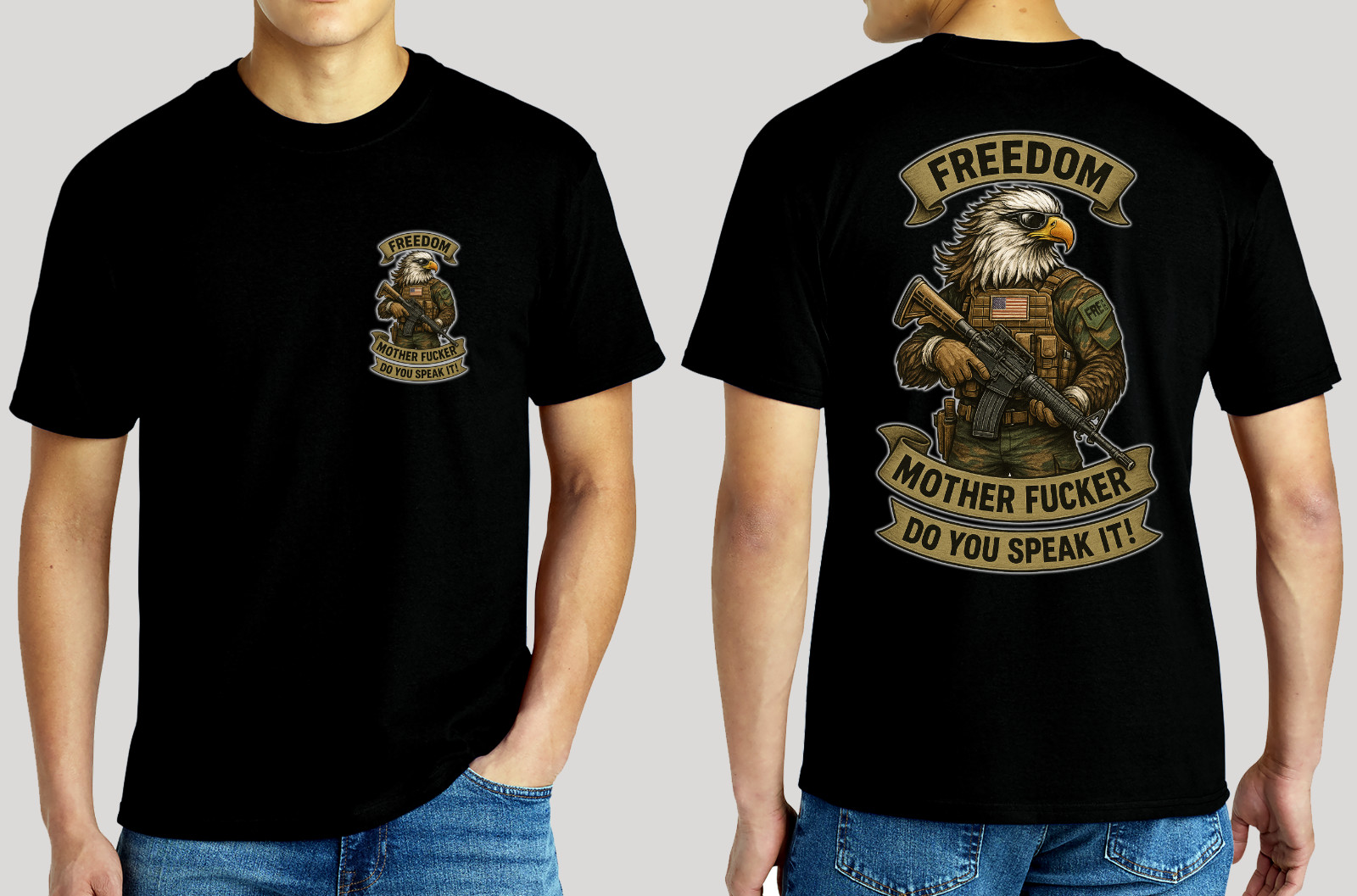 Freedom Do You Speak It Pulp Fiction 6.1 oz Heavyweight S M L XL 2XL 3XL 4XL 5XL
