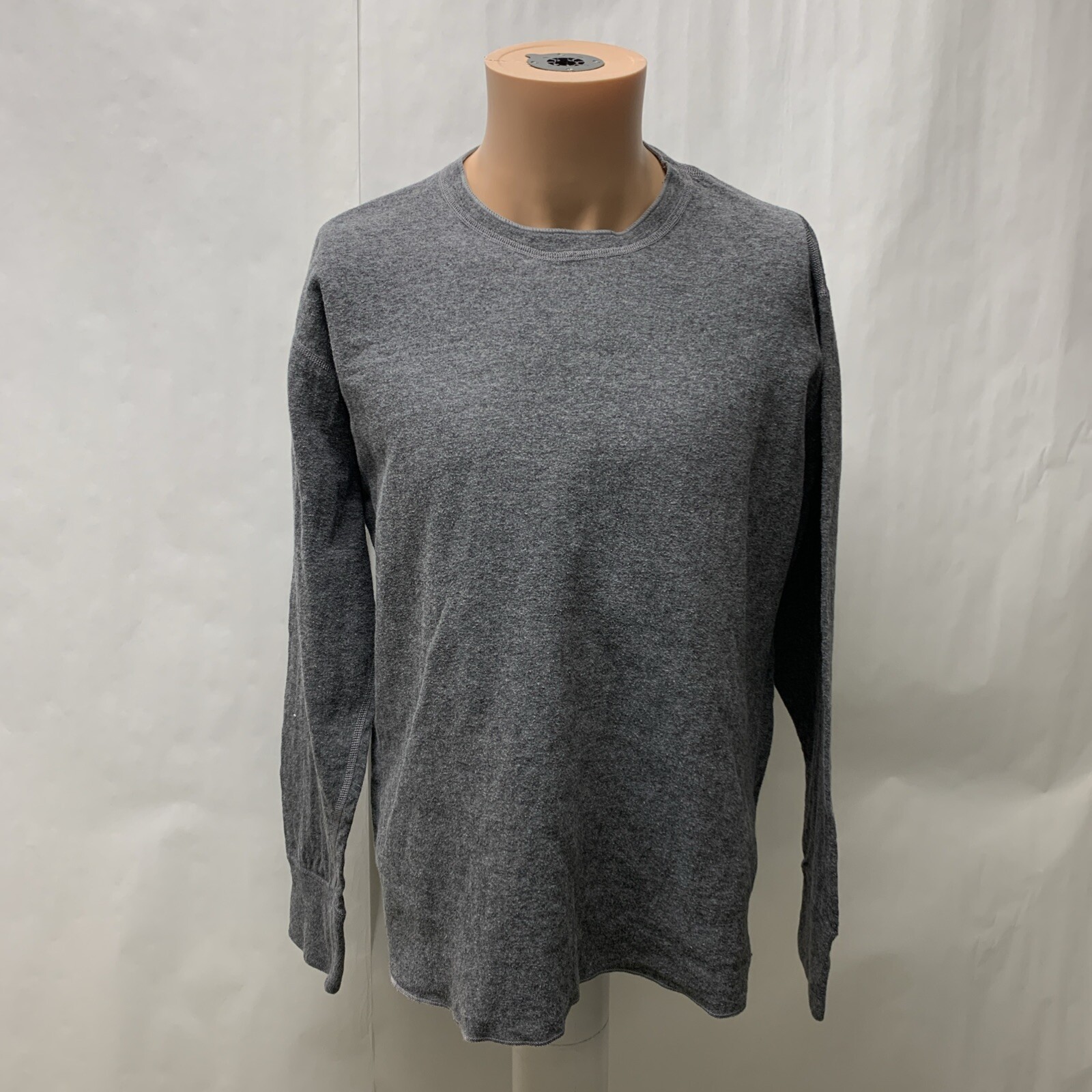 L L Bean mens large reg 2 Layer Shirt Crewneck Long Sleeve Cotton Wool Nylon