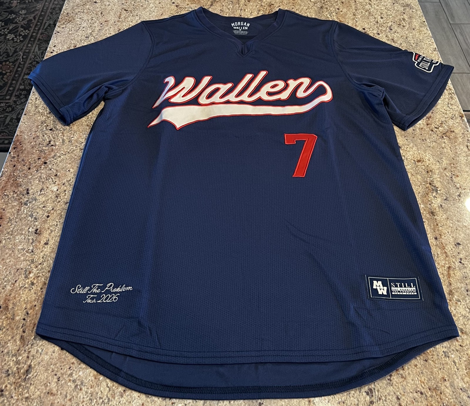 Morgan Wallen Still The Problem Tour Official Merch Baseball Jersey Size Medium