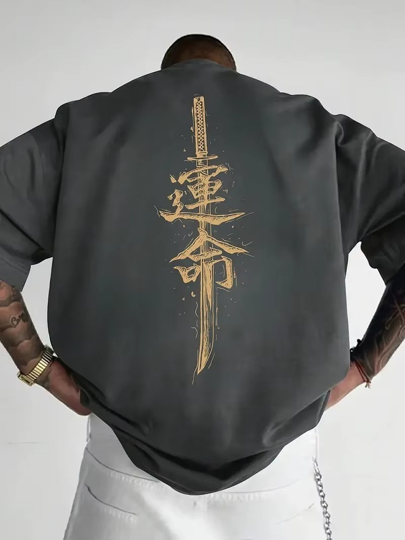 Japanese Warrior Graphic Tee for Men