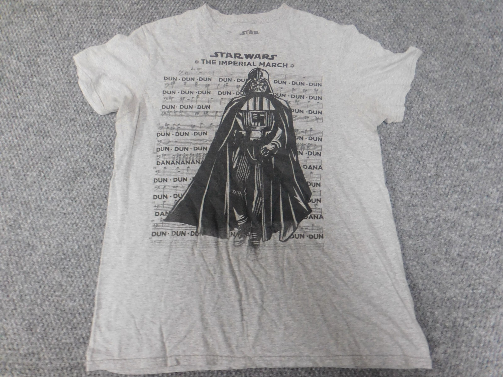 Star Wars Mens Shirt Medium Gray Darth Vador