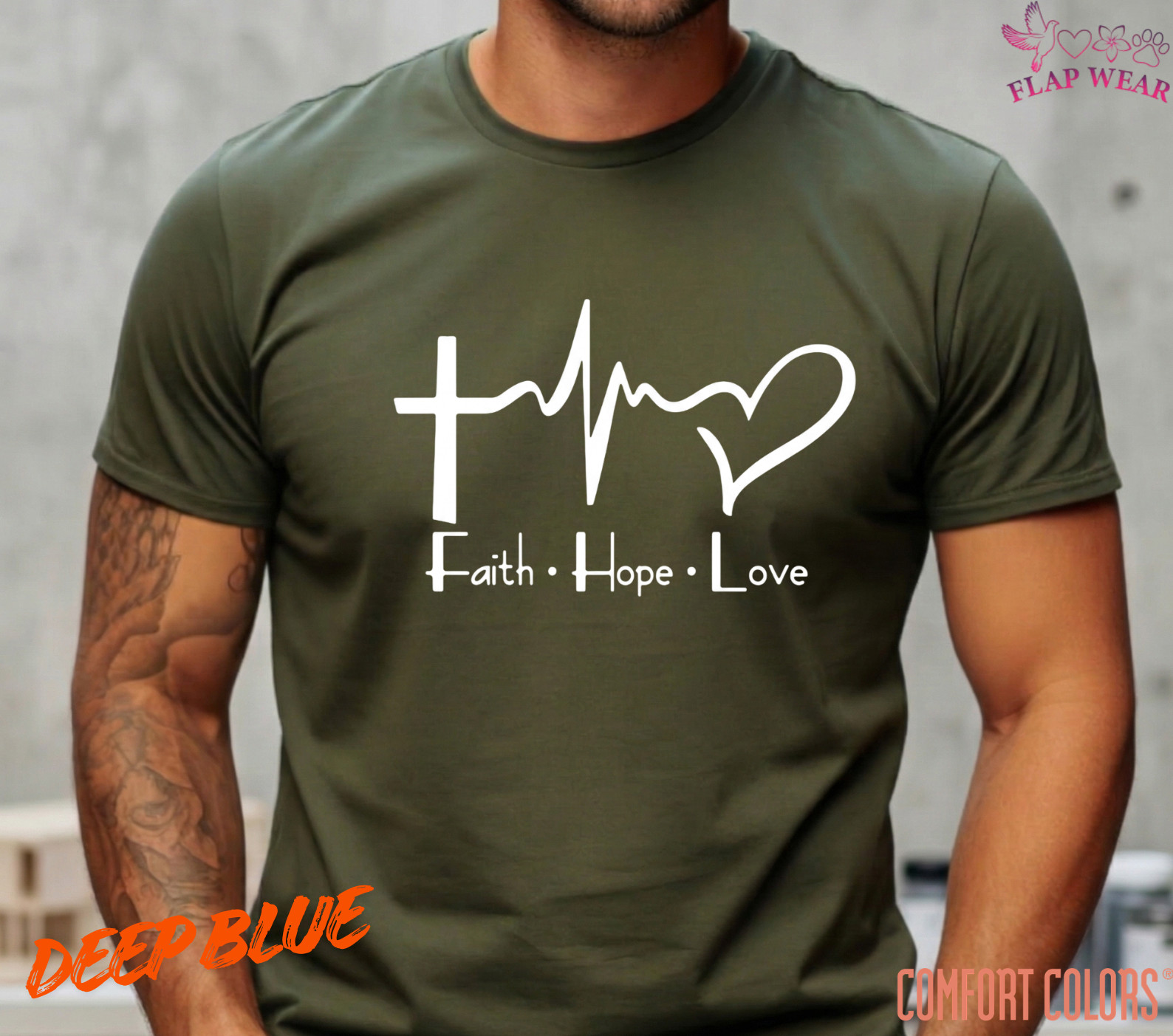 Unisex Faith Hope Love T-Shirt, Men T shirt,Women T shirt Gift Religion Top