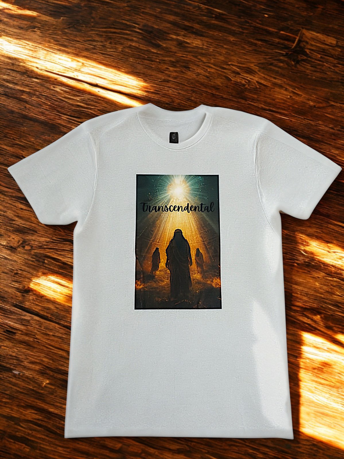 DTF Custom Made – TRANSCENDENTAL Short Sleeve T- Shirt – White SML