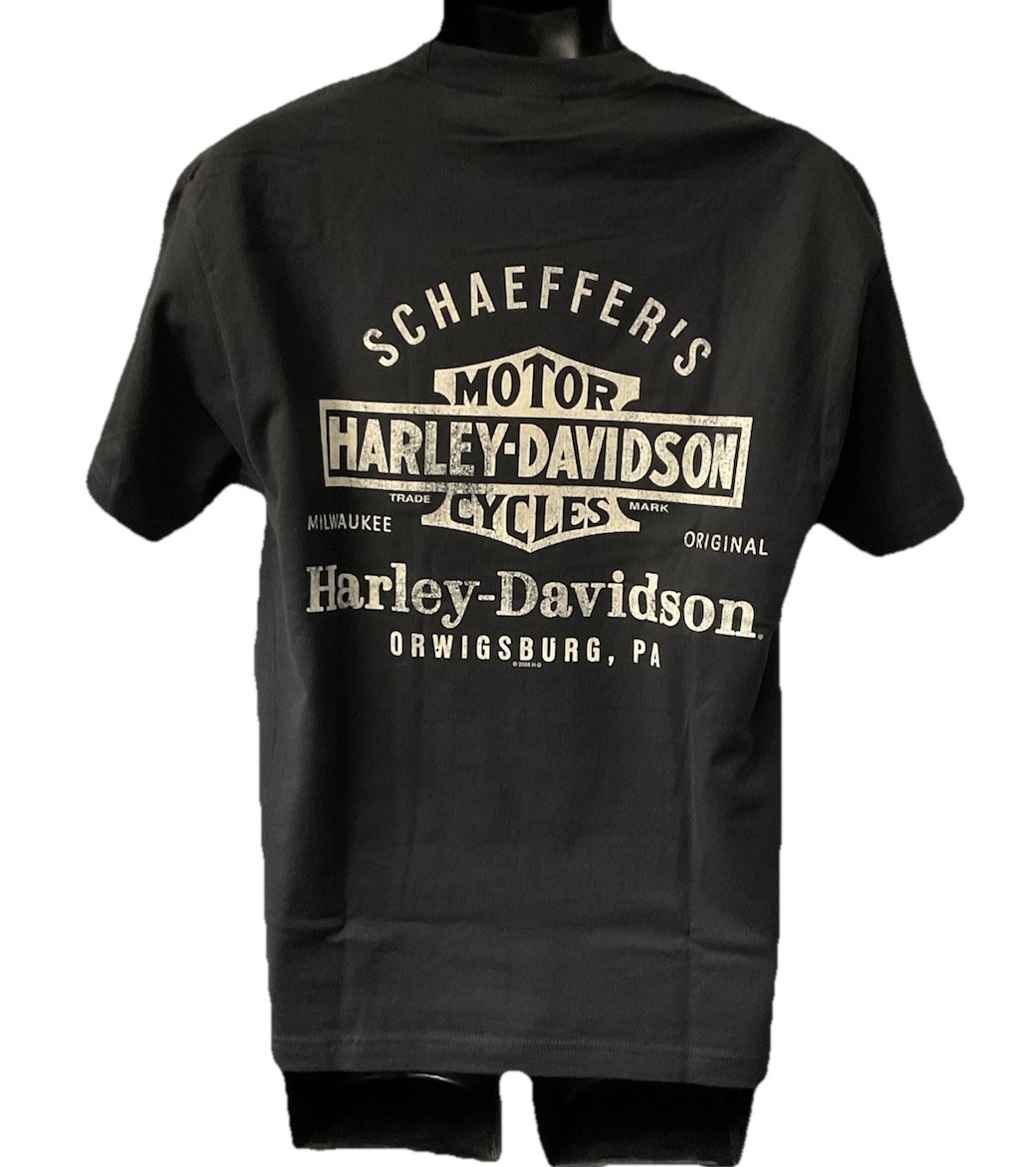 Harley Davidson Men’s Chrome Classic Short Sleeve T-Shirt Black 3002851-BLCK
