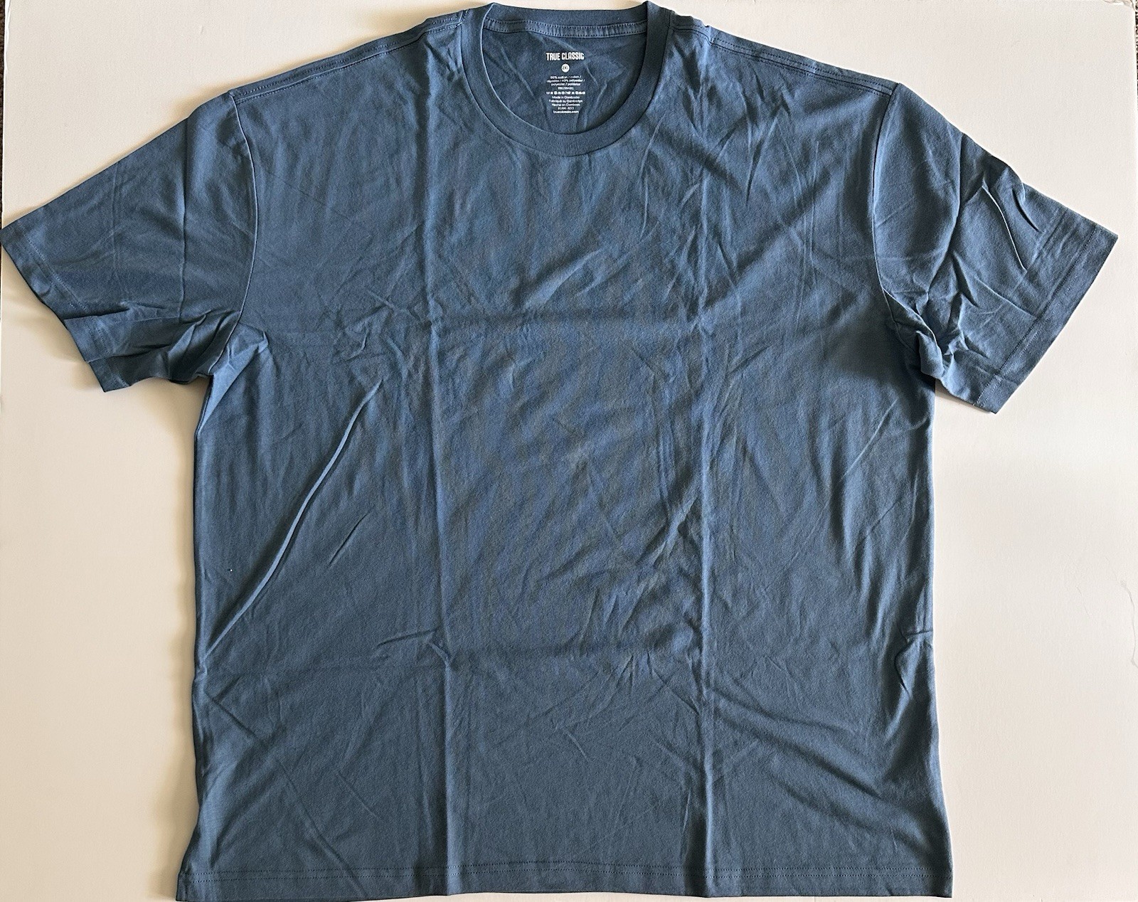 True Classic Classic Blue Crew Neck T-Shirt New