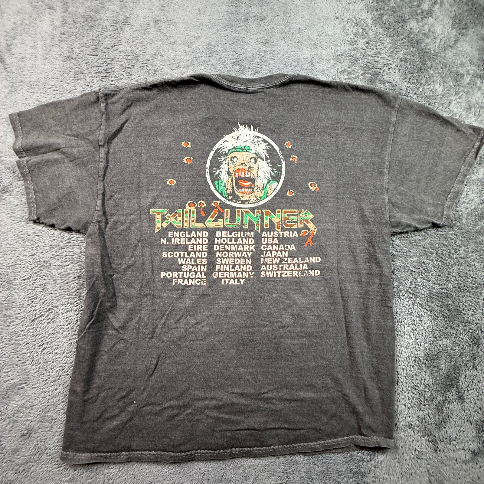 Iron Maiden Tailgunner 2025 Licensed Reissue Band Tee Mens XL Euro Tour