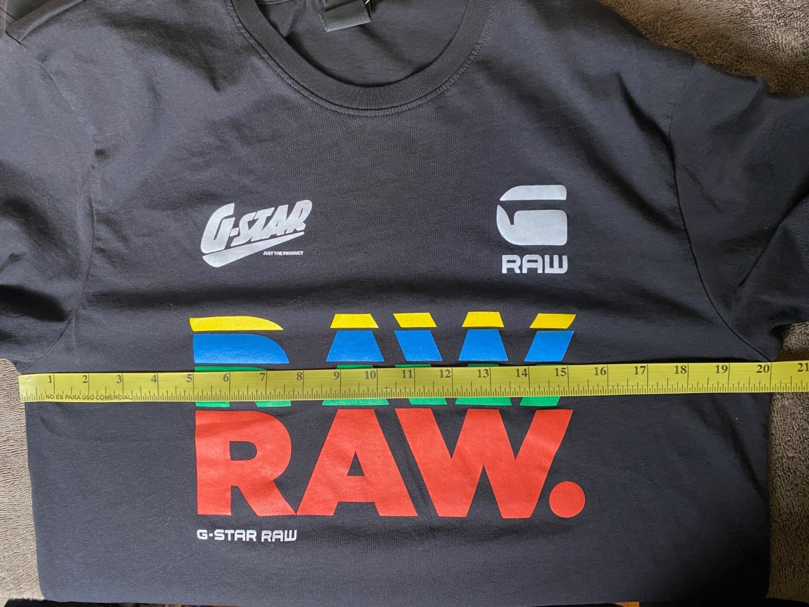 G-Star Raw Black Multi-colored Rasta-inspired palette Streetwear SZ M-NWOT