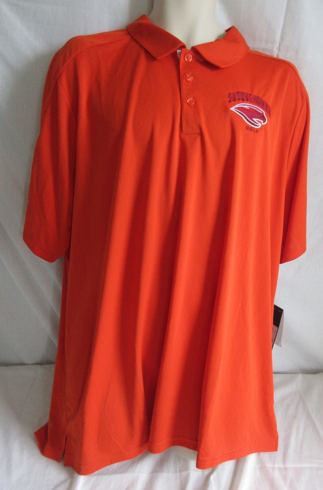 Adidas Susquehanna Golf Logo Polo Shirt Climachill Orange Size 2XL NWT