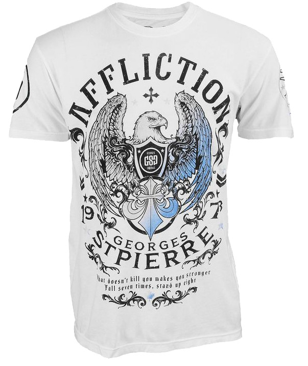 $58 AFFLICTION Georges St Pierre VIRTUE Short Sleeve Slim Fit T-shirt NWT