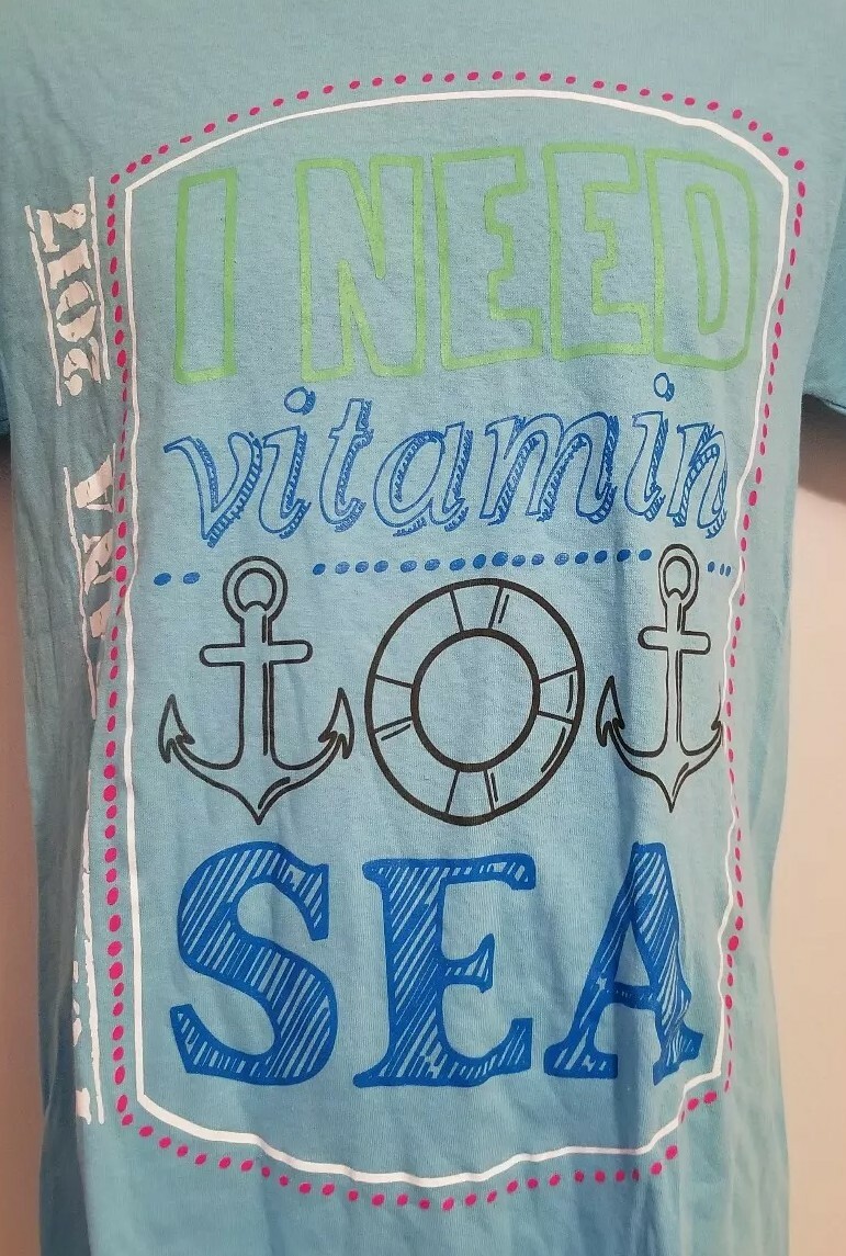 2017 Punta Cana DC Passover I Need Vitamin Sea Adult Small Blue TShirt