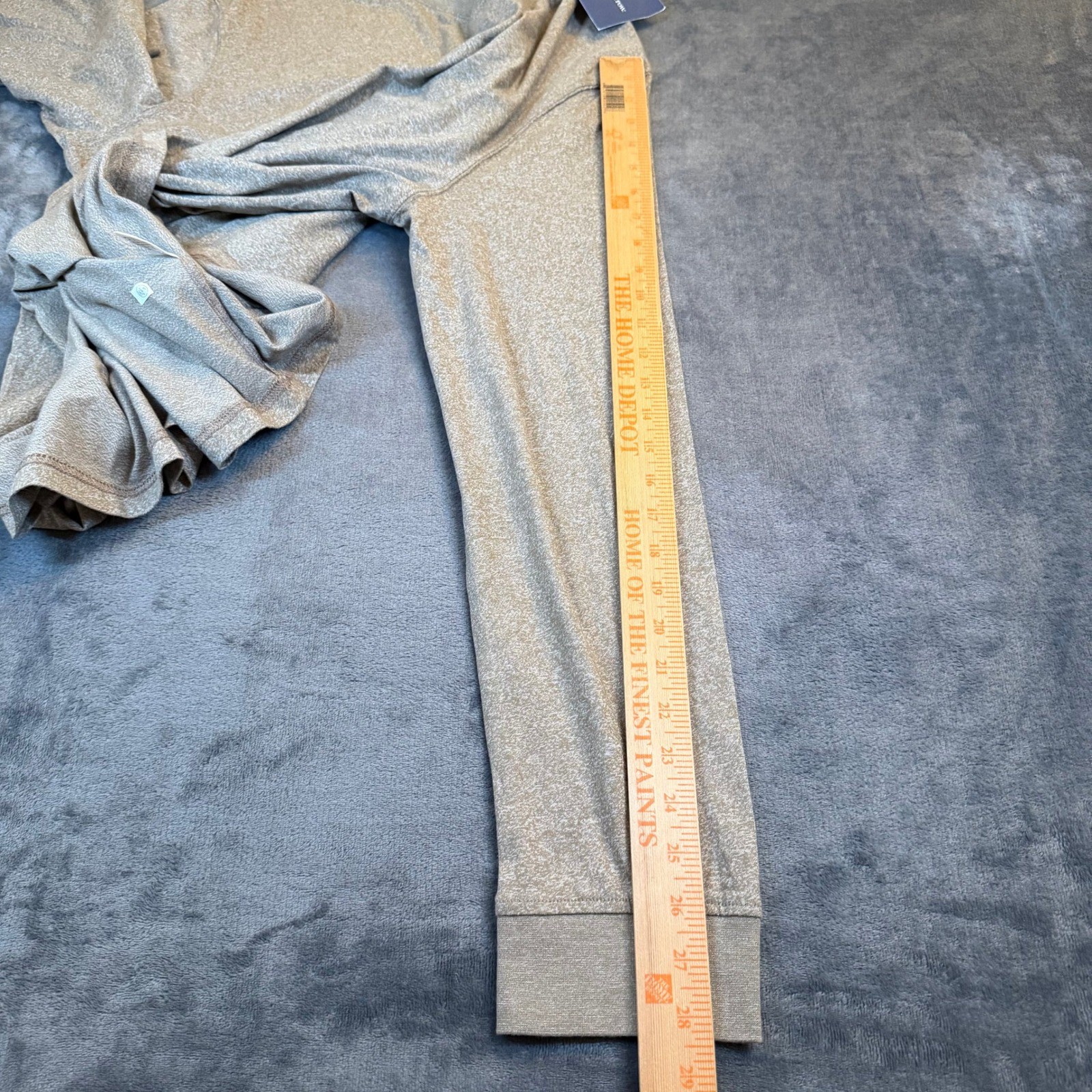 Croft & Barrow Easy Care V-Neck Long Sleeve Tee Heathered Tan Mens 2XB NWT