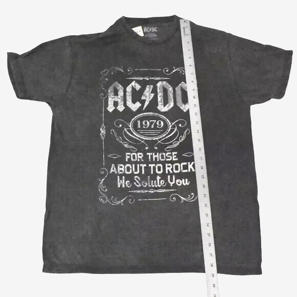 AC/DC Mens AC DC For Those About To Rock We Salute You Soft Black Shirt NWT XL