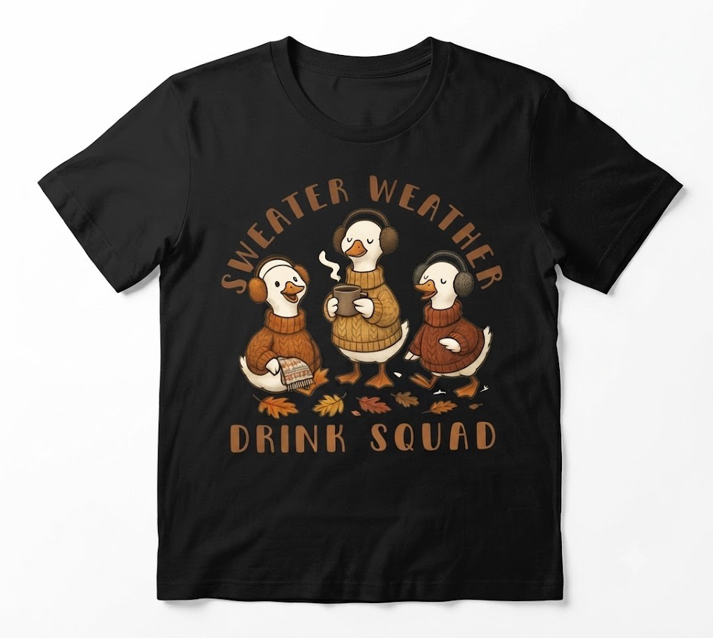Fall Goose Shirt, Weather Shirt, Fall Weather Lover Shirt, Fall Graphic T-Shirt