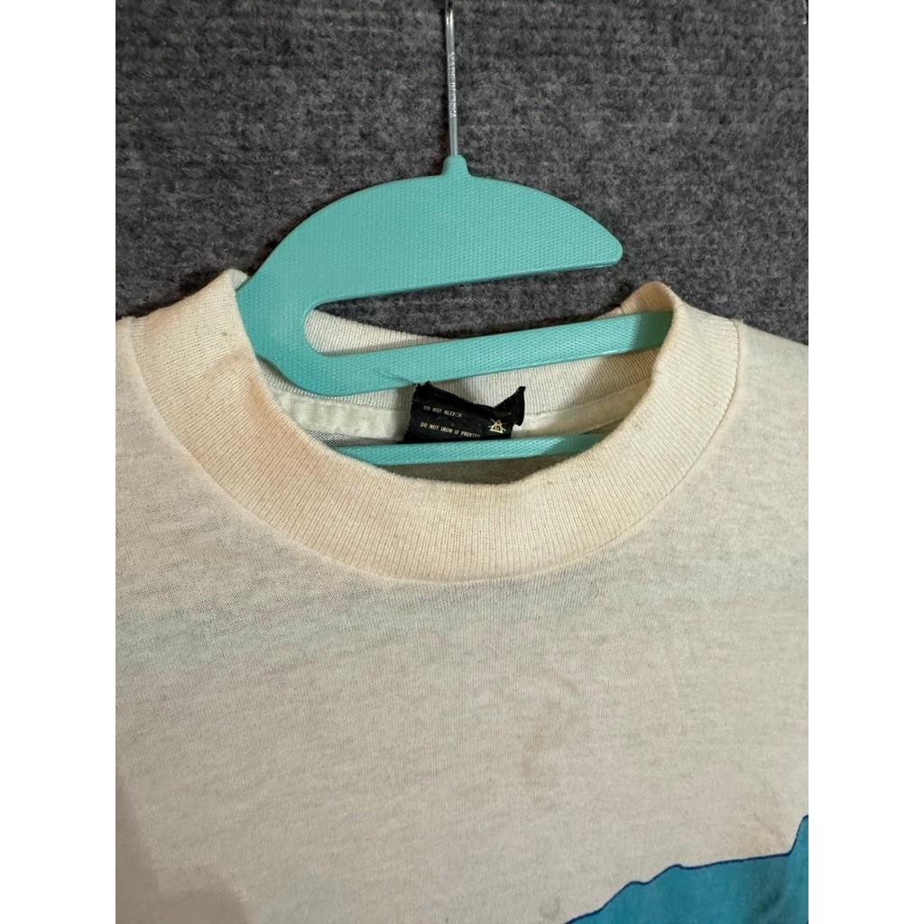 Vintage Slazenger Excel Graphic T Shirt Mens Medium Blue White Retro Sportswear